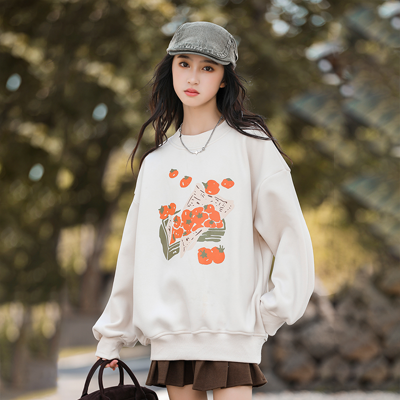 女大童加绒卫衣冬季2024新款