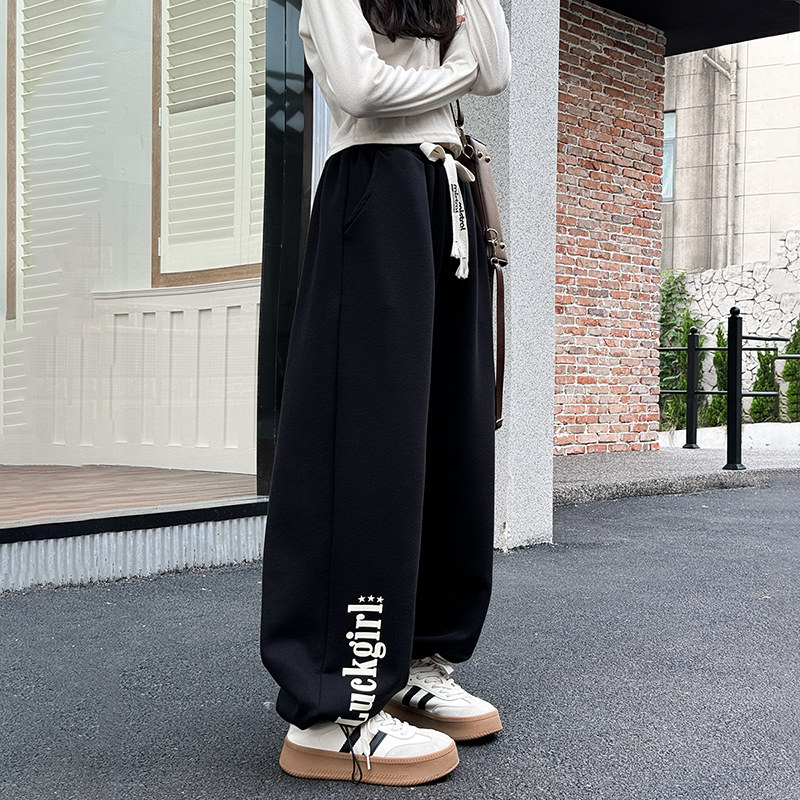 大女童阔腿裤儿童裤子大童春季运动裤春装新款2026秋季春秋运动裤