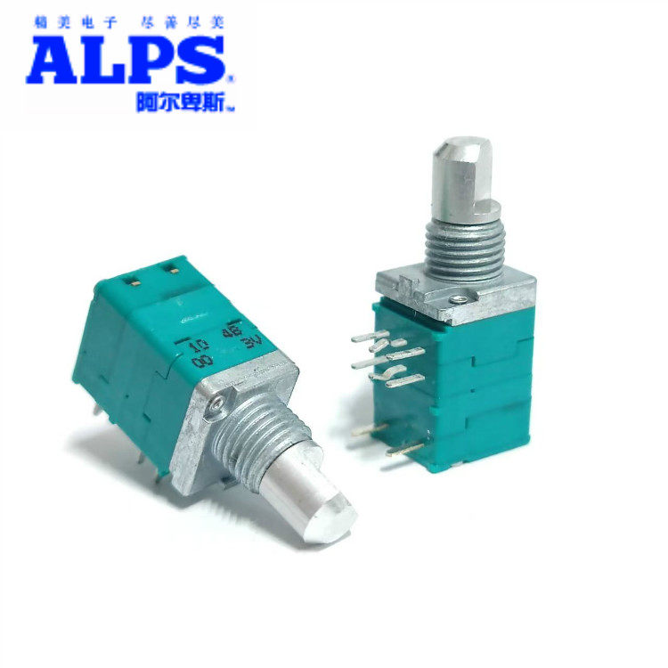 日本ALPS RK097双联B100K卧式音量 调压 调光 调温 电位器带开关