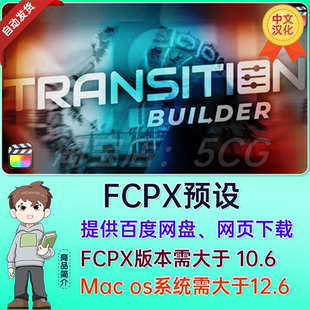 中文汉化FCPX插件-36个高质量旋转缩放滑动视频无缝转场过渡预设