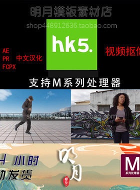 中文汉化PR/AE插件 FCPX抠图抠像抠绿幕蓝幕视频 Hawaiki Keyer 5