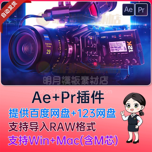 2026 BRAW Studio AE/AME/Pr原生导入Blackmagic RAW格式 WIN/MAC