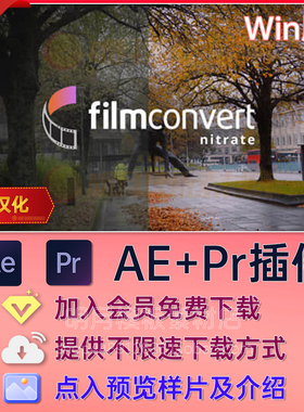 AE/PR数字转胶片调色插件FilmConvert Nitrate 3.44中文汉化V3.44