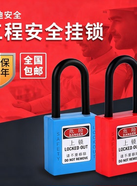 乐迪LEDS 38mm绝缘尼龙短梁安全挂锁防磁防爆隔离安全锁LDP12-D/A