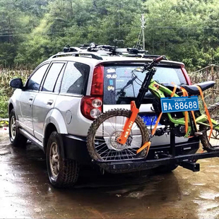 汽车拖挂副牌摩托自行车行李车架后挂式车牌越野车放大号字牌订制