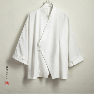 春夏新款中国风男装改良汉服新中式九分袖外套休闲宽松传统服饰