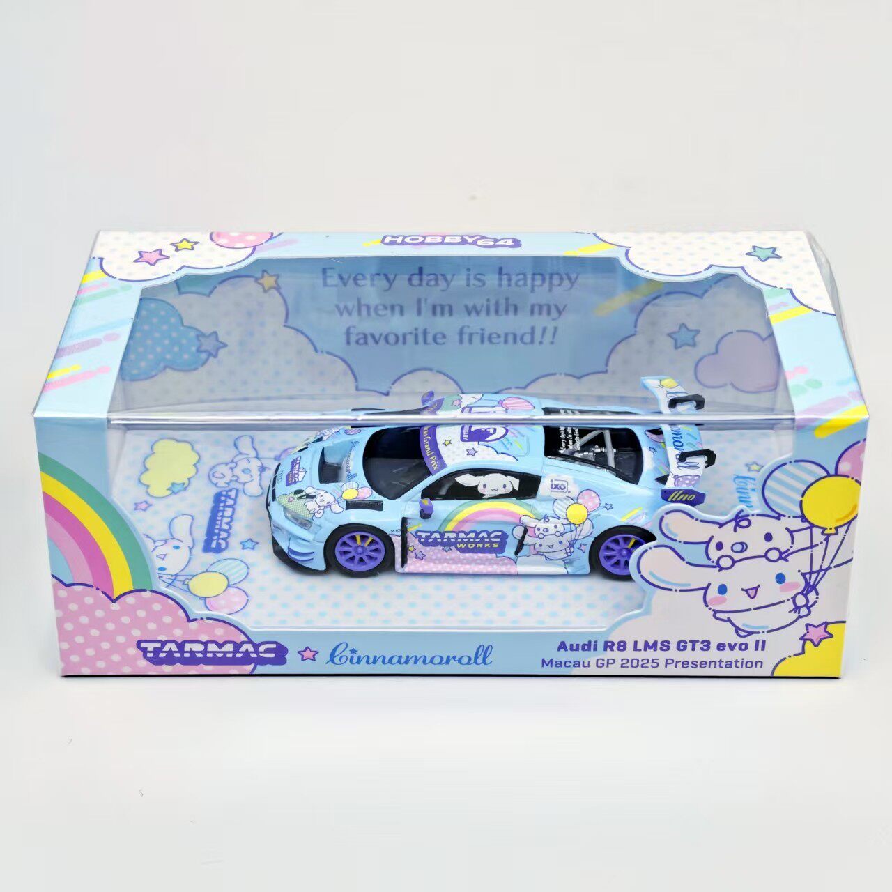 【现货 】1:64 TW澳门格兰披治大赛车限定奥迪R8 GT3玉桂狗汽车模