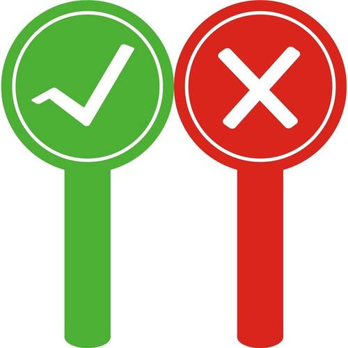 通过晋级淘汰对号错号手举牌KT板喜欢支持反对笑脸哭脸手持牌