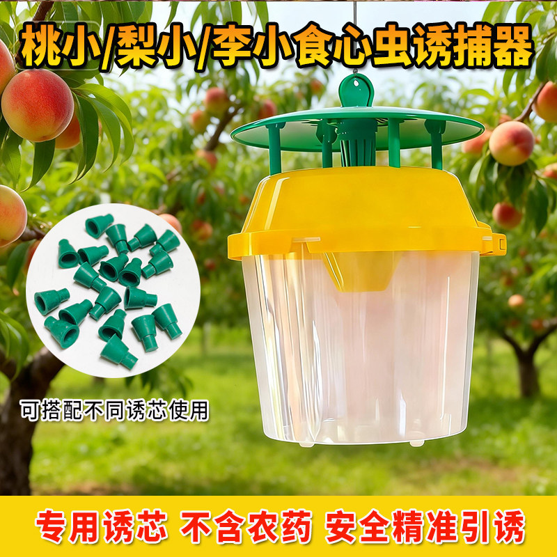 桃小梨小食心虫诱芯诱捕器李杏钻心虫捕蛾器飞蛾子信息素诱虫器