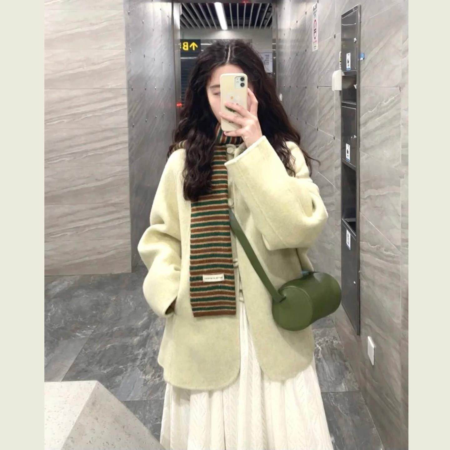 青苹果绿毛呢外套女秋冬季少女甜美设计感连帽减龄呢子大衣,运动/瑜伽/健身/球迷用品,广场舞套装,淘宝优惠券,粉丝福利购,淘宝优惠卷