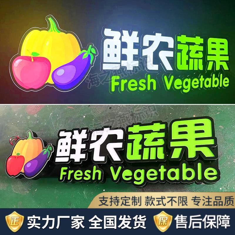 超市灯箱区域分类指示牌