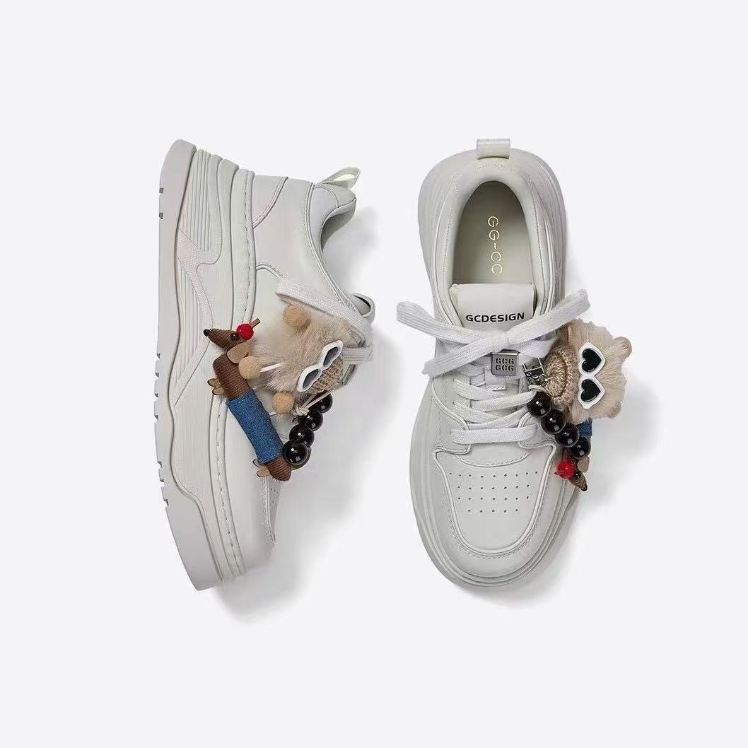 【张予曦同款】2025新款小白鞋厚底休闲女鞋时尚百搭轻便透气板鞋