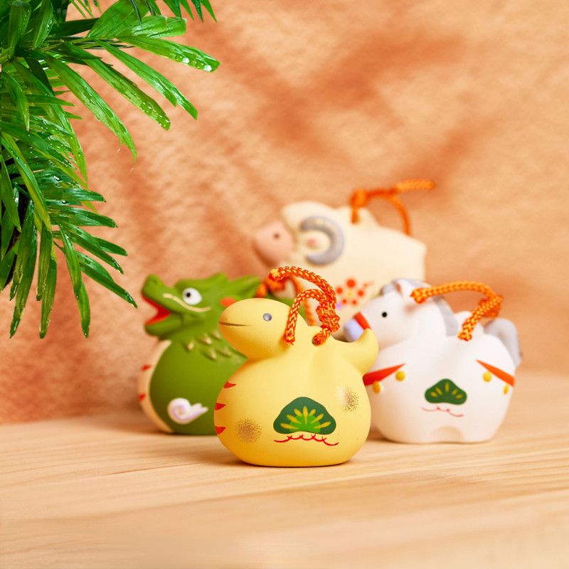 日本药师窑手工陶土制12生肖土铃桌面摆件饰品日式特色创意小礼物