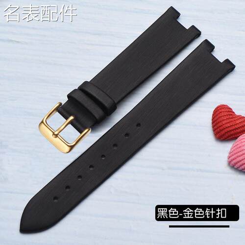 代用适用于适配伯爵手表带女伯j爵G0A36238双面凹接口绢丝纹真皮