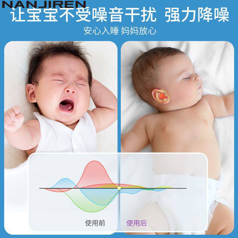 宝宝新生婴儿童耳塞防噪音睡眠水隔音飞机减压洗澡游泳专用