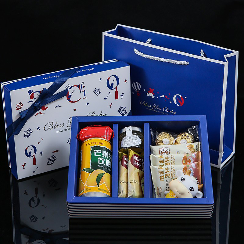 麟儿颂喜饼礼盒满月回礼宝宝诞生伴手礼百日宴喜蛋喜糖盒诞生礼
