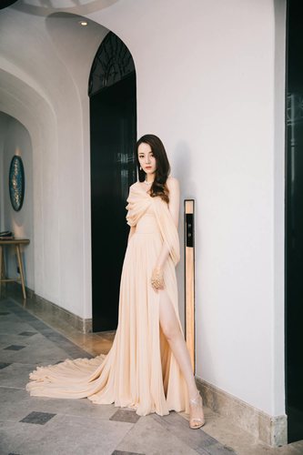 晚礼服纯手工缝制优雅遮肉显瘦