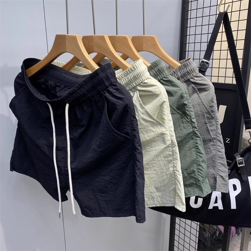 纯色休闲短裤男夏季薄款速干潮牌宽松简约百搭三四分短裤男沙滩裤,男装,休闲裤,淘宝优惠券,粉丝福利购,淘宝优惠卷