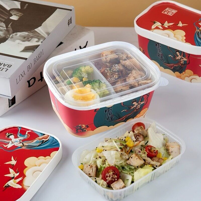 双层加厚一次性餐盒食品级打包盒