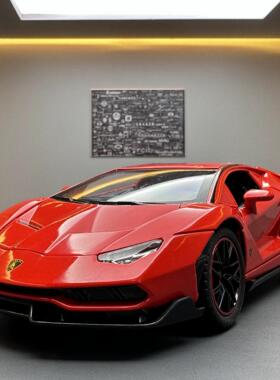 新款 车致合金车模1:24兰搏LP770跑车声光玩具车音乐模型摆件收藏