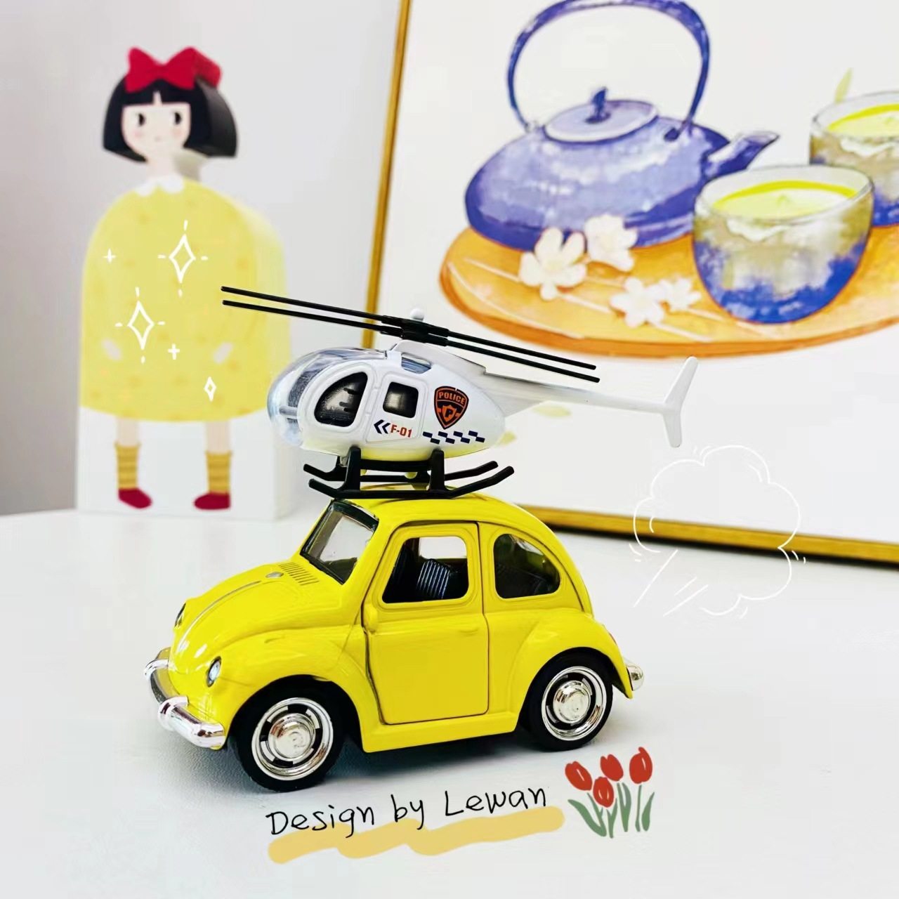 新款 Q版甲壳虫合金车迷你小汽车飞机摆件可爱桌面儿童玩具车卡通,模玩/动漫/周边/娃圈三坑/桌游,火车/摩托/汽车模型,淘宝优惠券,粉丝福利购,淘宝优惠卷