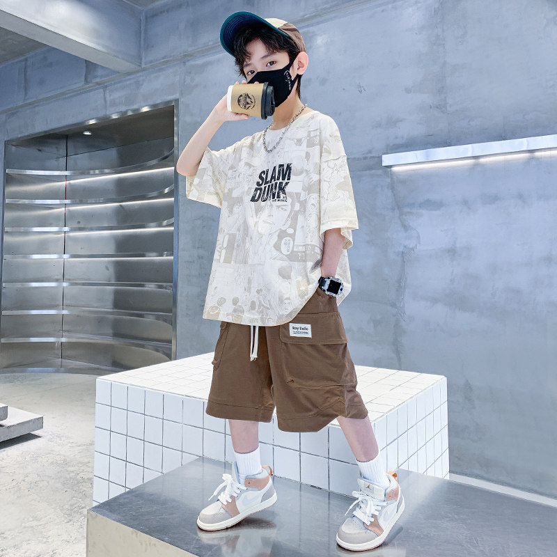 正品亲子儿童夏季宽松百搭休闲服