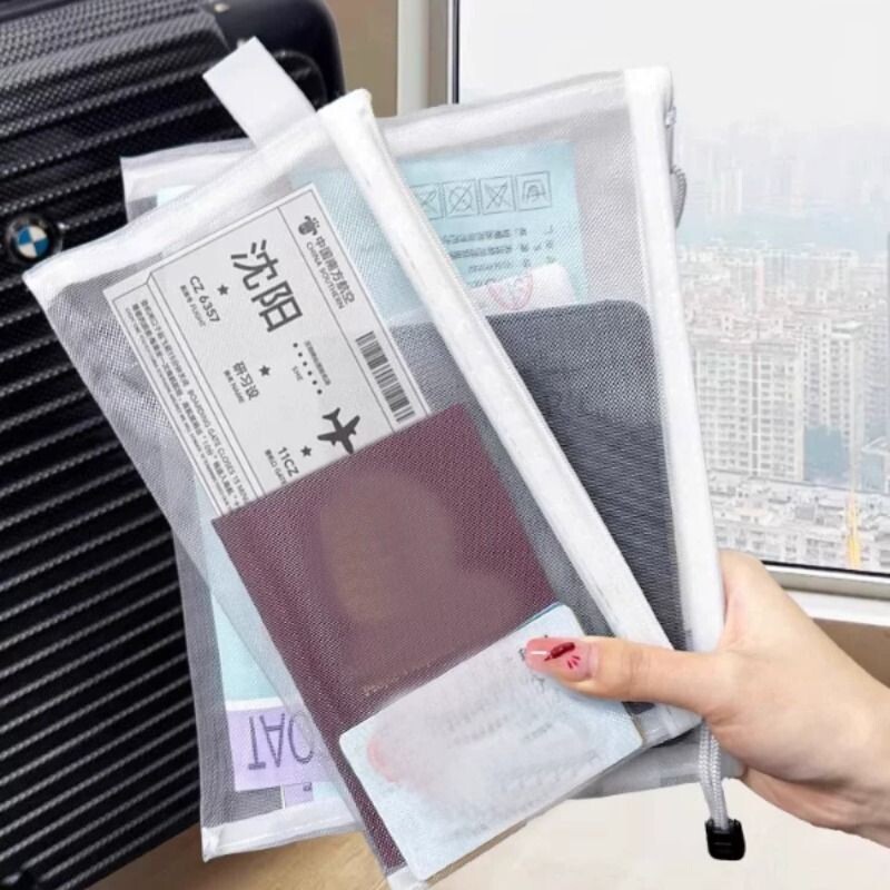 护照收纳包出国旅游便携身份证保护套拉链透明卡包文件证件袋笔袋