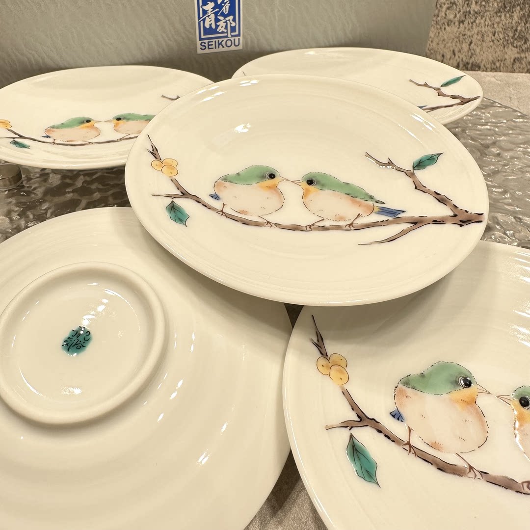 sk-180 3号皿间 小鸟画片小碟陶瓷家用碟子 l 1072 n
