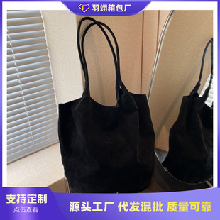 跨境磨砂復(fù)古包包女大容量2025新款 秋冬百搭休閑單肩包通勤托特