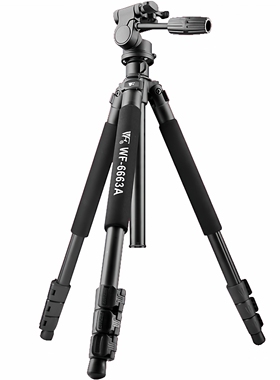 伟峰三脚架wf-6663a 双筒望远镜支架转接云台单反水平仪升降轻便