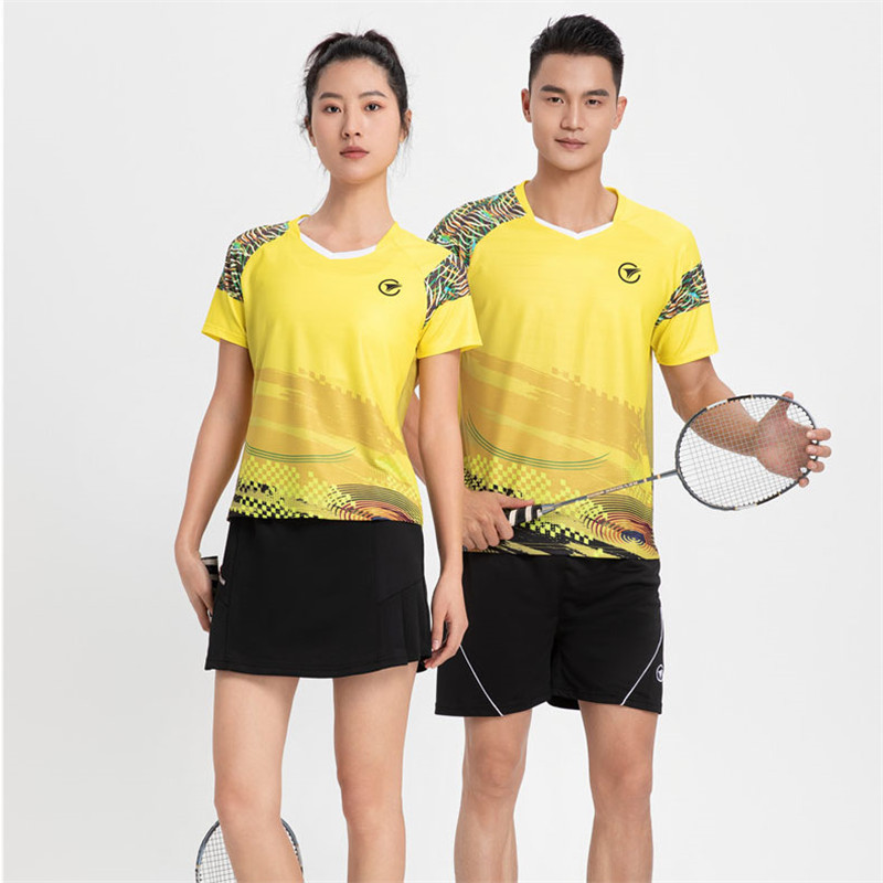 新品羽毛球服套装速干男女运动球衣球裤排球短袖T恤乒乓球服学生