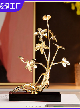 家居轻奢玄关酒柜工艺品摆件欧式美式电视柜酒柜软装高端样板房装