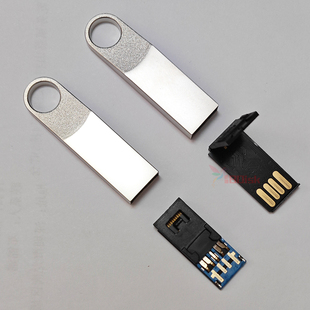 迷你金属防水车载u盘外壳子diy定制3.0刻字2.0黑胶体芯片优盘更换