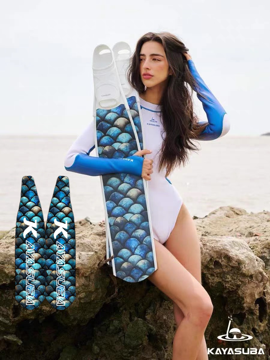 KAYASUBA蓝麟系列脚蹼水肺浮潜专业长袜鞋自由潜水脚蹼