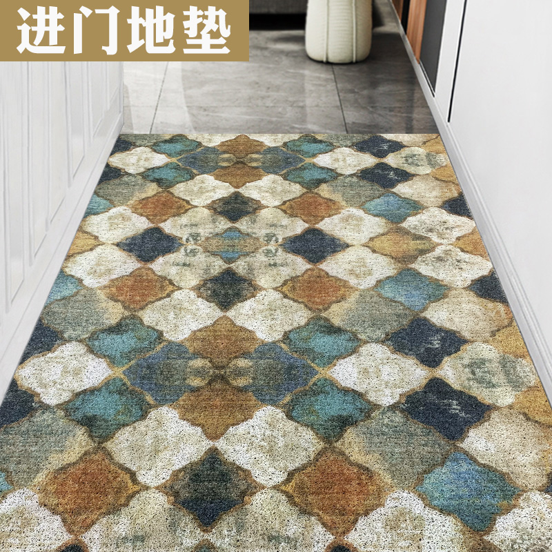 丝圈美式进门地垫门口地毯防滑