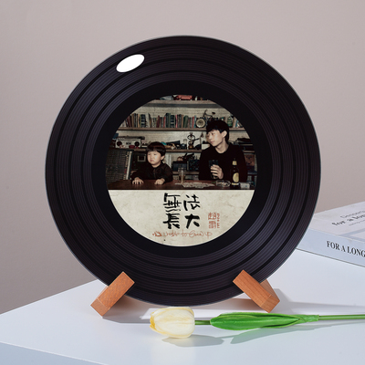 赵雷可定制黑胶唱片桌面摆件电视柜格子酒吧咖啡馆装饰物生日礼物