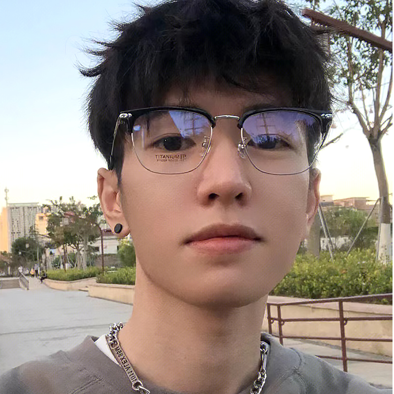 半框近视眼镜框男款可配度数镜片眉线框斯文配防蓝光眼睛痞帅眼镜