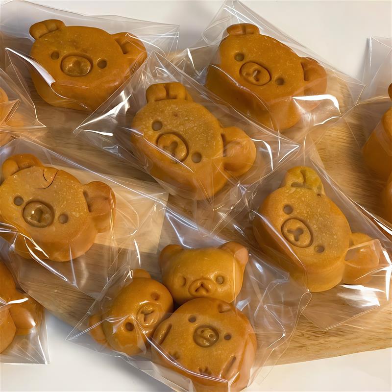 轻松熊月饼模具创意中秋节中式糕点按压模具可爱卡通饼干烘焙工具