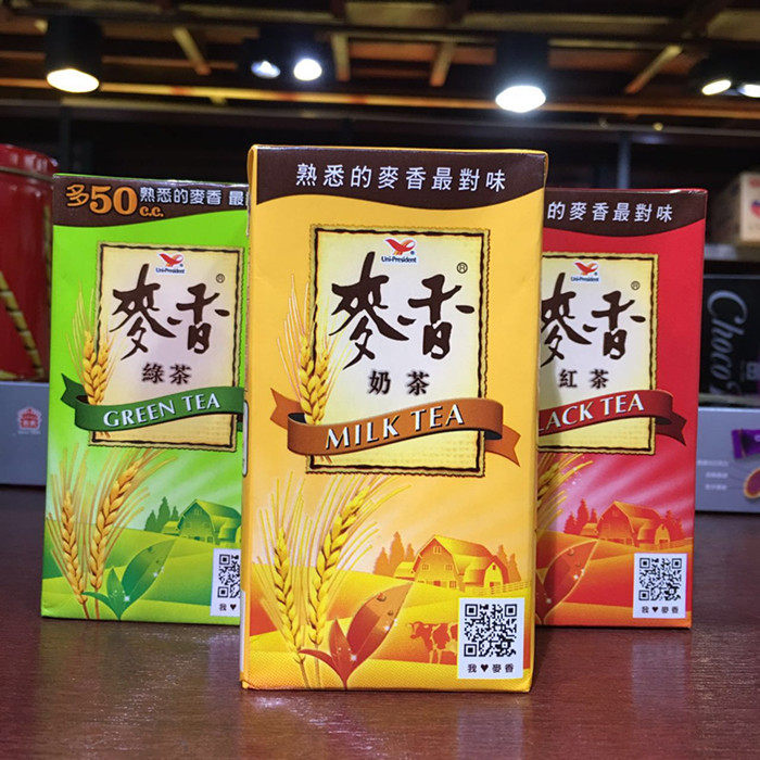 台湾饮料 统一麦香奶茶 300ML 麦香红茶 麦香绿茶 江浙沪整箱包邮