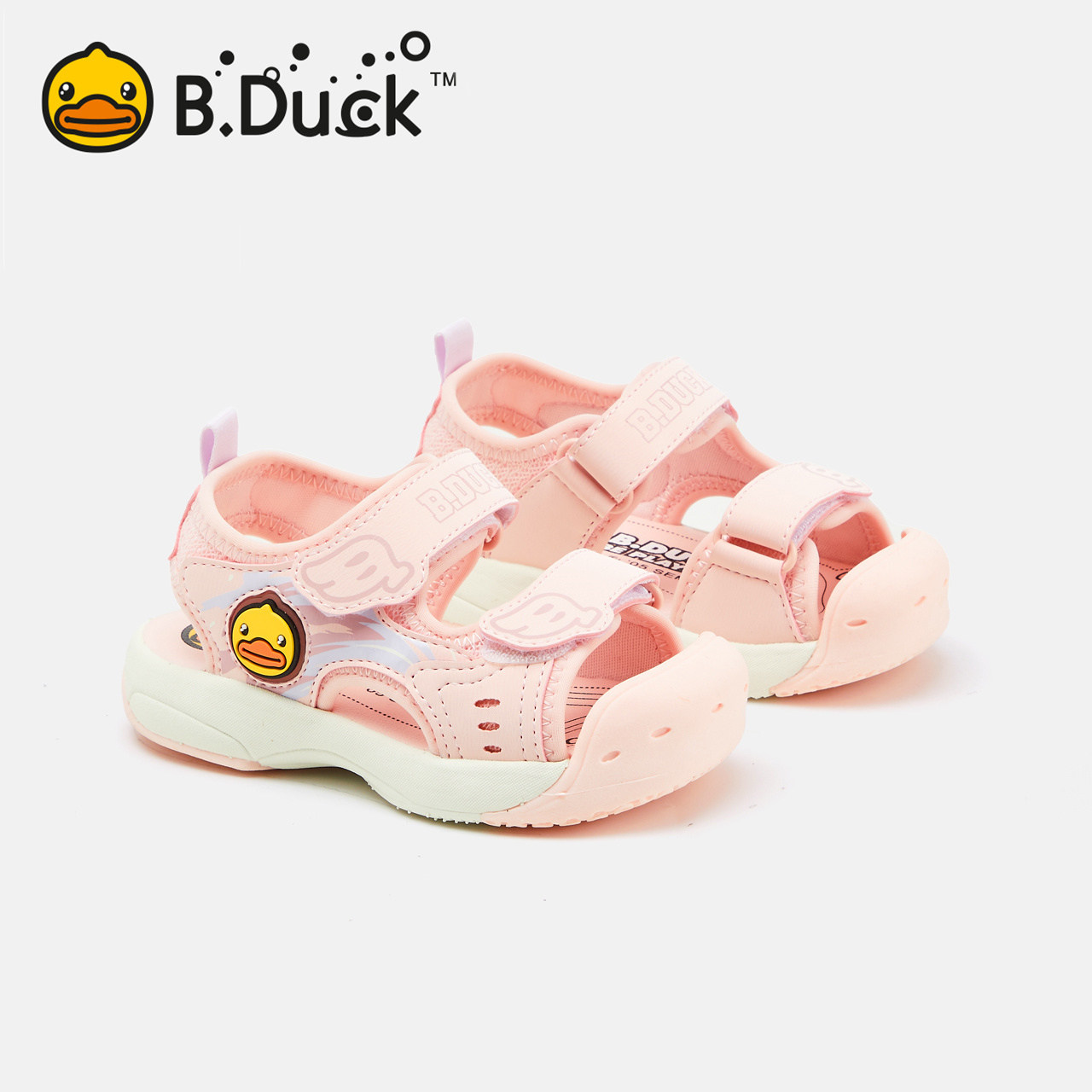 B.Duck小黄鸭童鞋儿童凉鞋夏季新款男童包头凉鞋轻便女童运动凉鞋图片