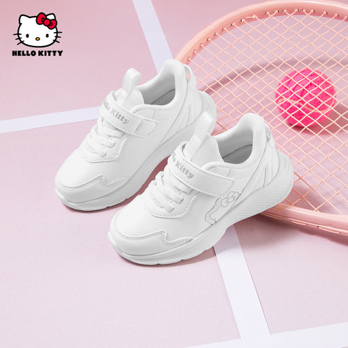 HelloKitty童鞋女童运动鞋2025春秋儿童百搭软底鞋女孩休闲网面鞋