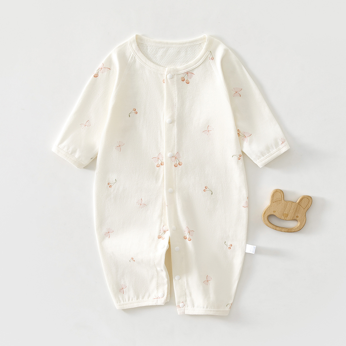 品牌清仓撤柜婴幼儿薄款空调服百搭新生宝宝纯棉A类网眼连体睡衣