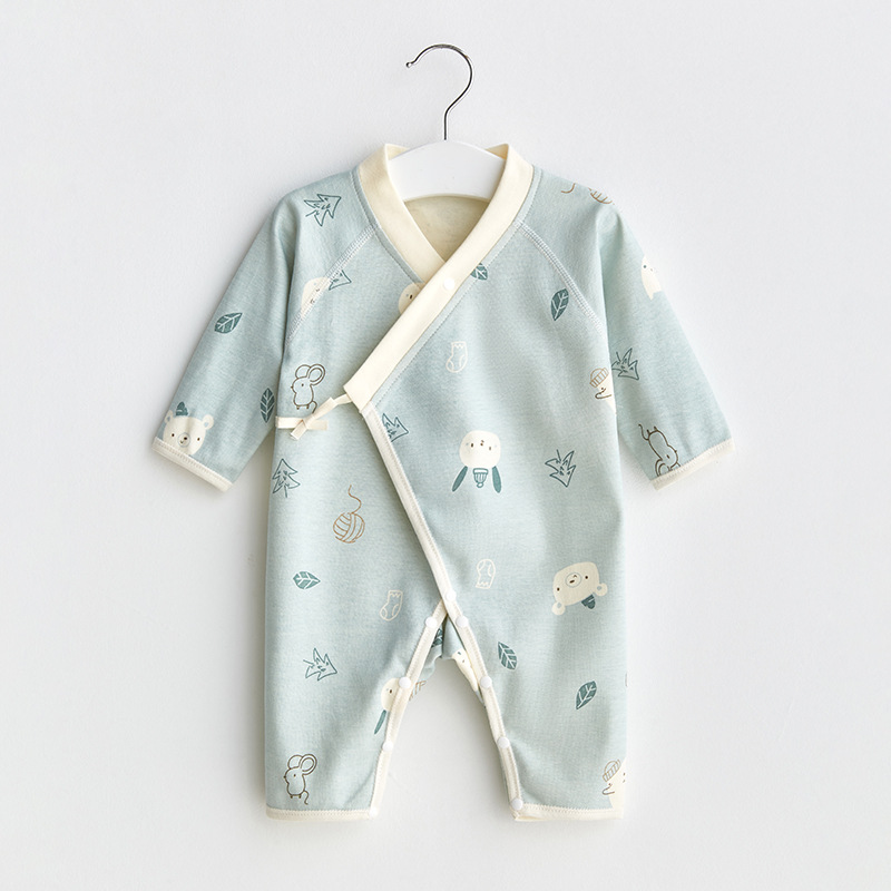 【三折专区】品牌折扣店撤柜新生婴儿春秋款纯棉汉服睡衣连体衣