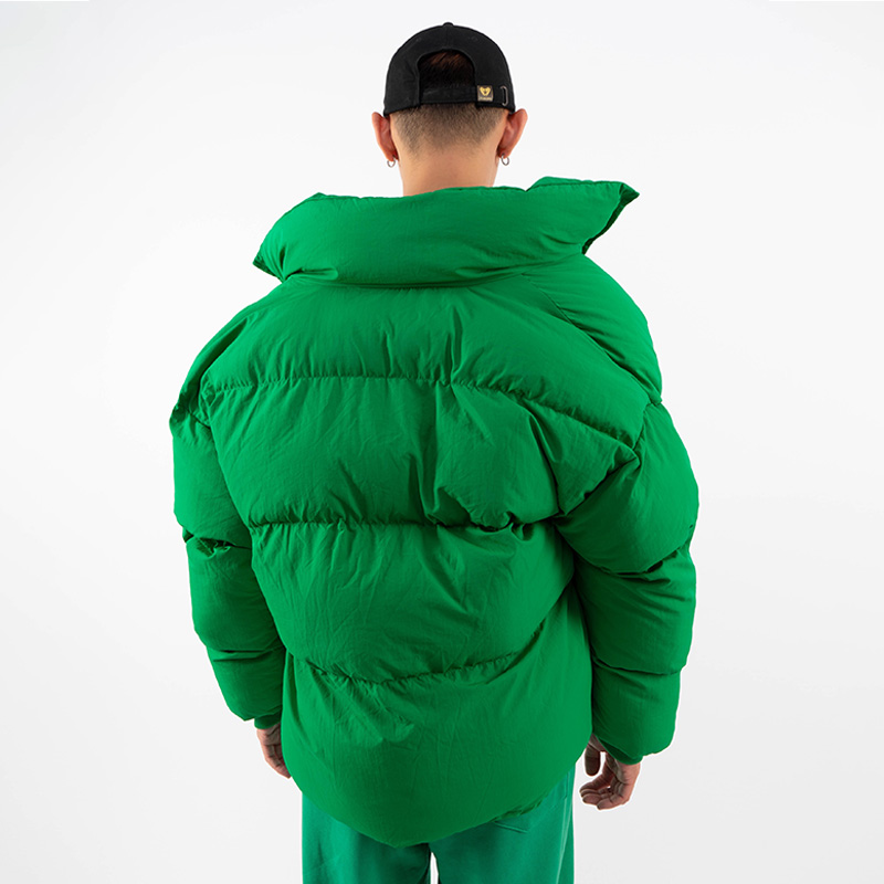 CLP廓形BV绿棉服夹克外套男宽松面包服加绒保暖加厚日系复古棉衣