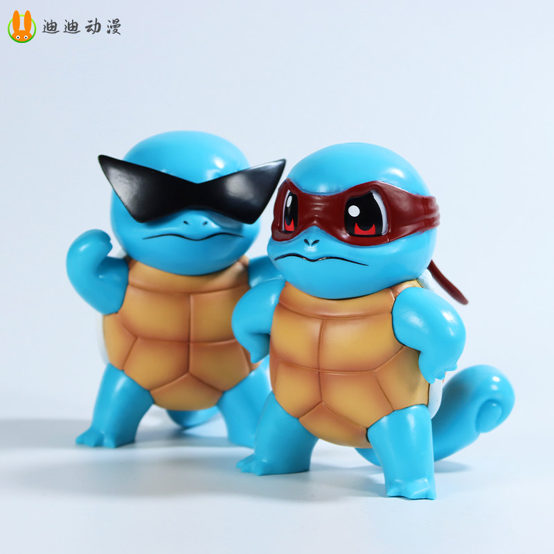 神奇宝贝墨镜杰尼龟手办宠物小精灵q版模型摆件车载男生女生礼物