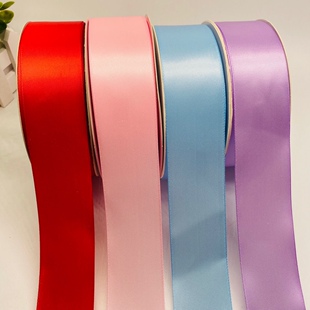 发饰diy手工材料 双面涤纶带鲜花礼品包装 3.8宽 50码