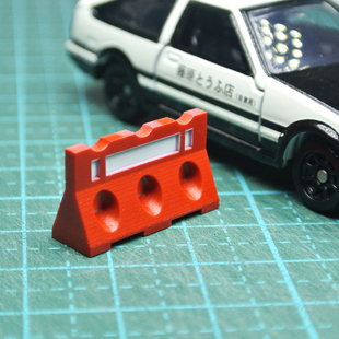 1:64水马防撞桶隔离墩车模场景配件街道景停车位模型缩微道具摆件