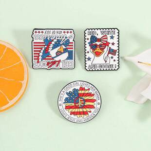 2026 趣味胸针 Let's Celebrate America 搞怪金属别针 节日礼物