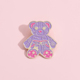 紫色小熊胸针可爱日系金属徽章男女别针学生衣服包包装 饰挂件勋章