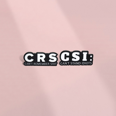 受不了这个笨蛋讽刺英文字母胸针金属徽章男女衣服包包配饰勋章